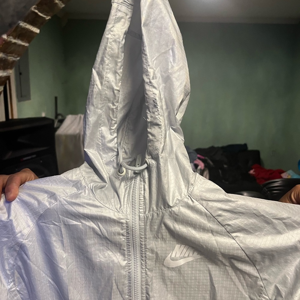 Nike silver athletic hoodie